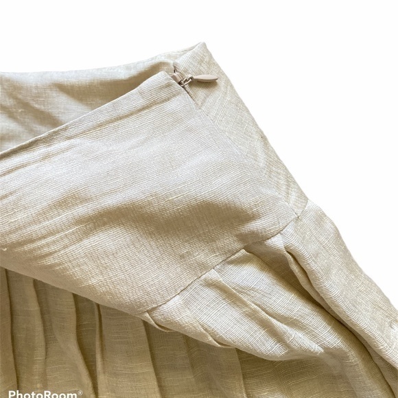 Alfani Linen Silk Pleated Midi Skirt Sz. 4 - Picture 2 of 7